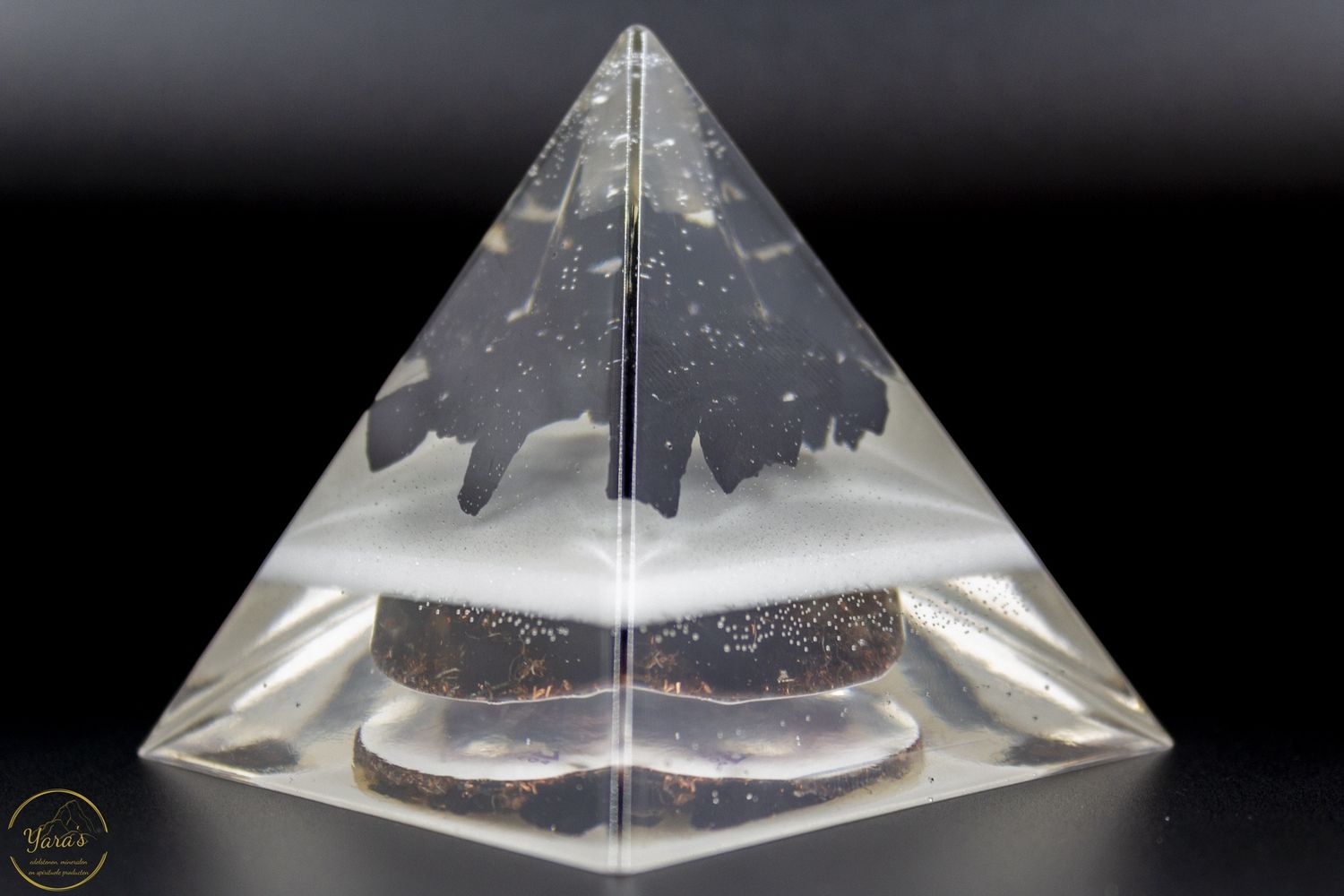 Piramide klein - Toermalijn &amp; Seleniet