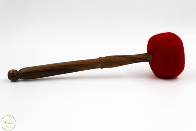 Klopper rubber met vilt - rood 29cm