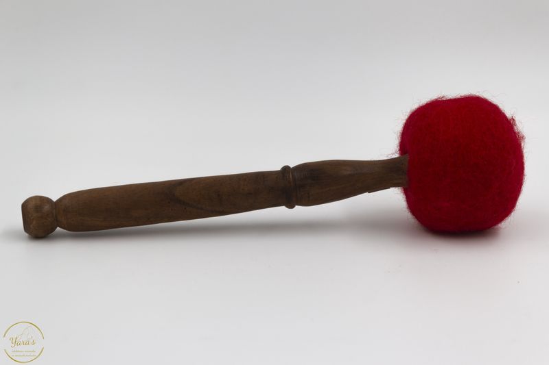 Klankschaal klopper hout/vilt S (24cm)