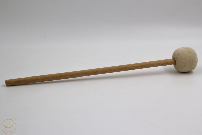Klankschaal klopper hout/vilt ronde kop