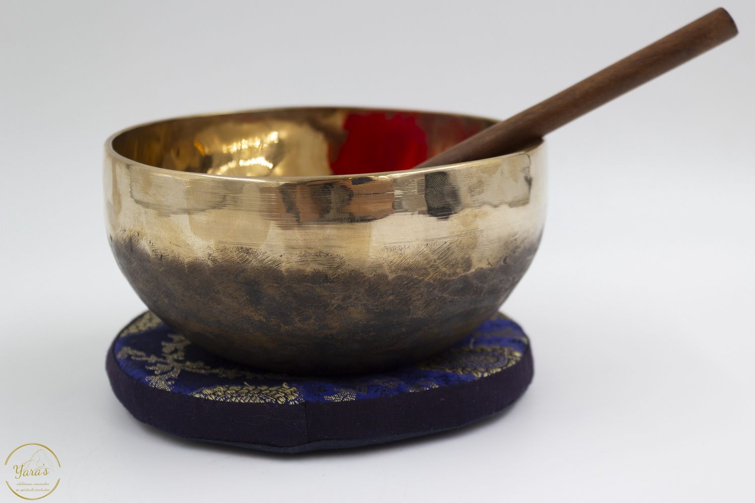 Klankschaal Bengali, black &amp; gold - 15 cm - 640 gram