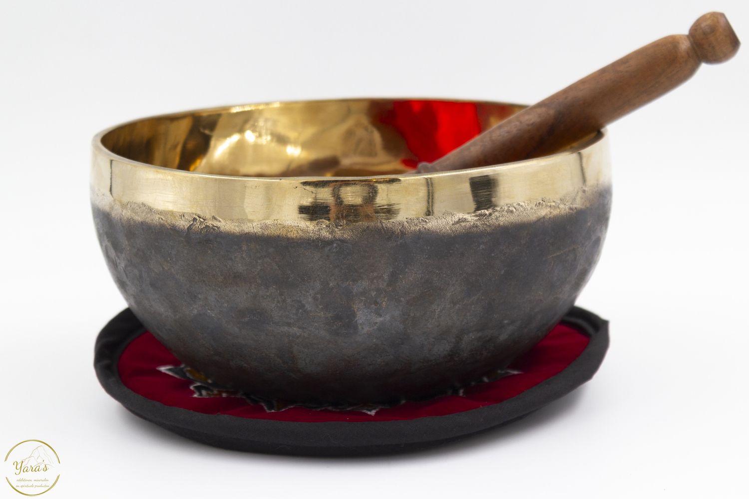 Klankschaal Bengali, black &amp; gold - 20 cm - 1.2 kg