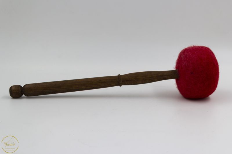 Klankschaal klopper hout/vilt L (34cm)