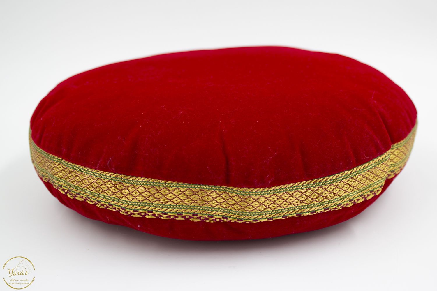 Kussen Rood Fluweel klankschaal 25cm XXL