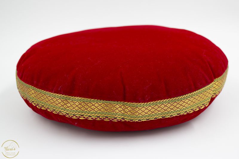 Kussen Rood Fluweel klankschaal 25cm XXL