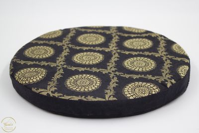 Kussen Zwart klankschaal 25cm extra dik