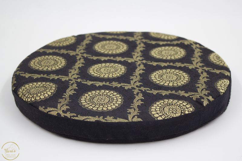 Kussen Zwart klankschaal 25cm extra dik