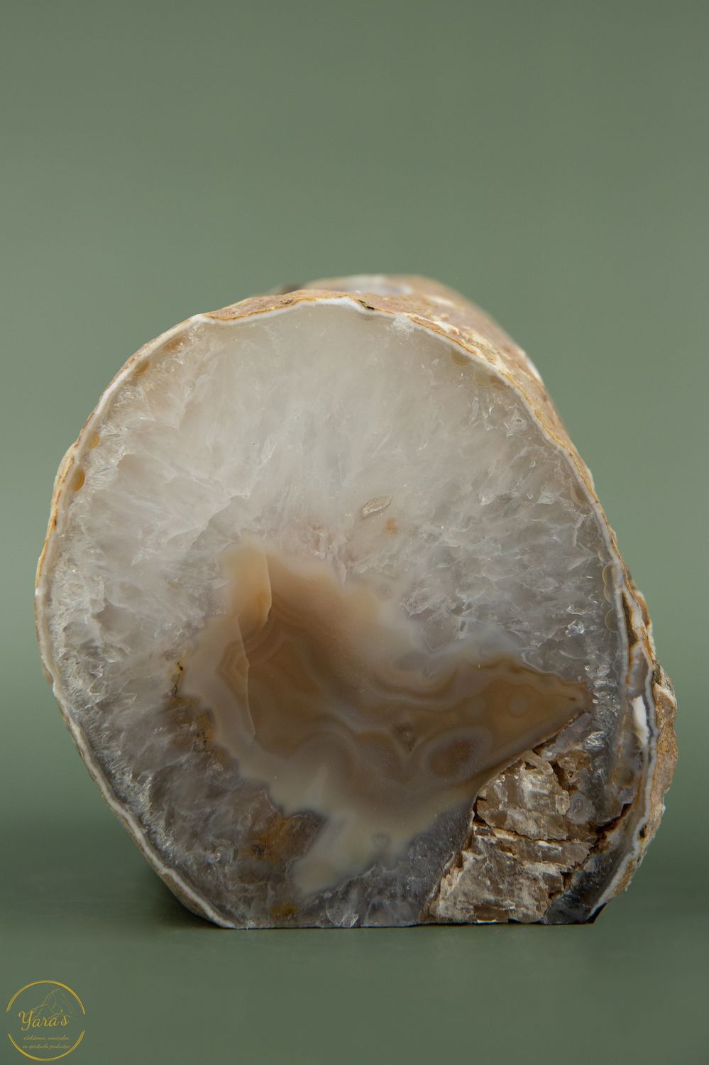 Agaat geode theelichthouder - 1.42 kg