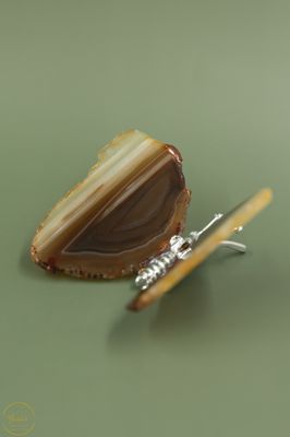 Agaat vlinder zilver - 77 gr