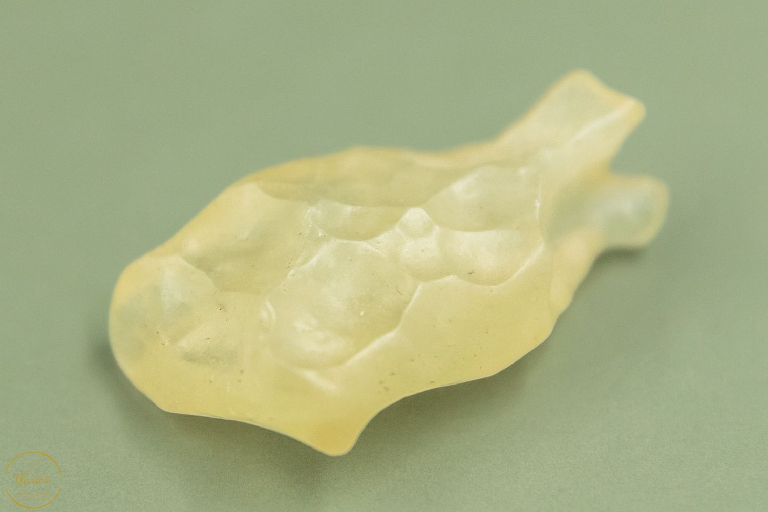 Libisch woestijnglas /  goud tektiet - 9.1 gram
