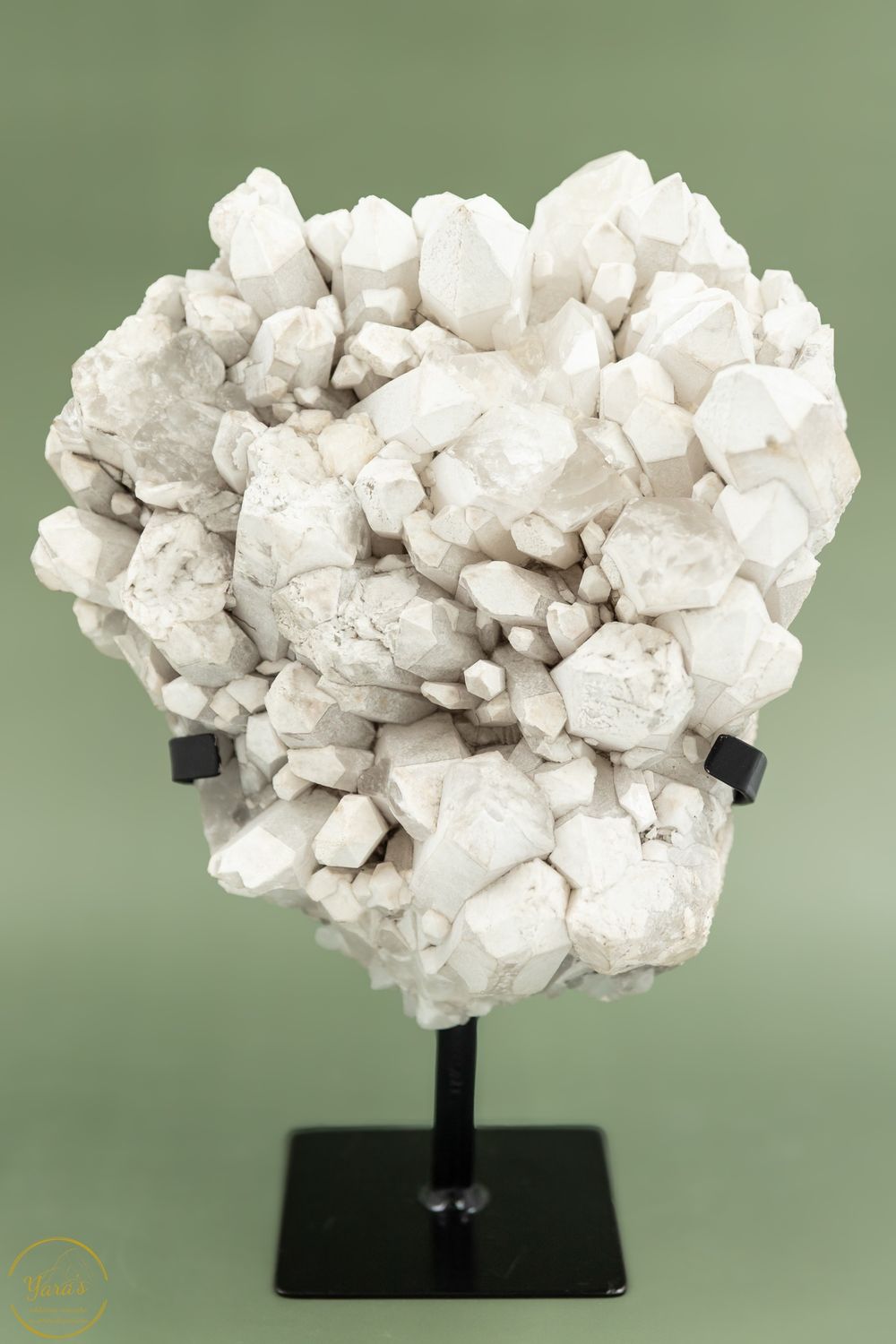 Witte candelkwarts/ Witte Hematiet op standaard -6.45 kg