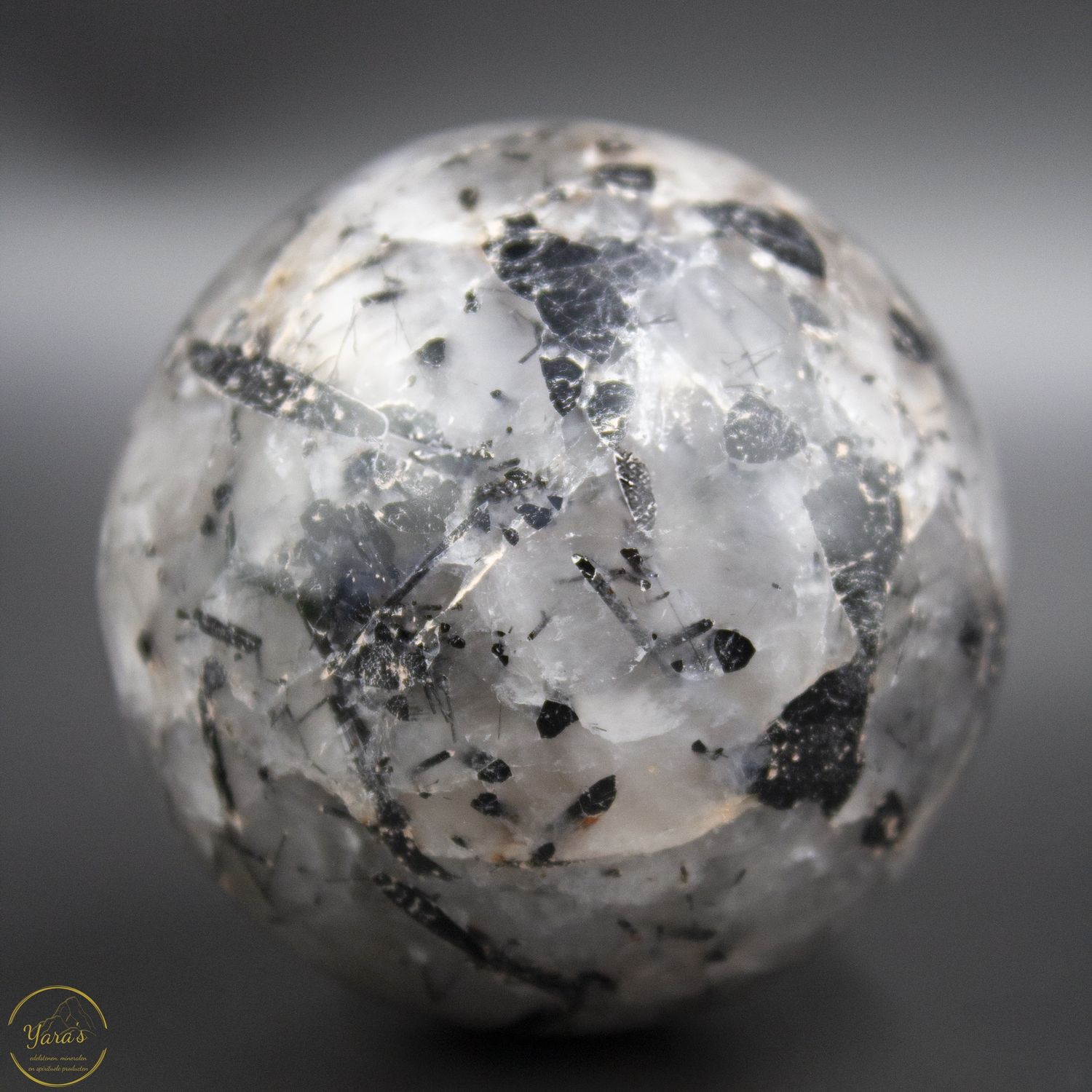 Toermalijn kwarts bol - 5 cm