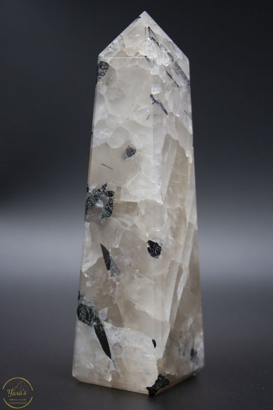 Toermalijnkwarts obelisk - 144 gram