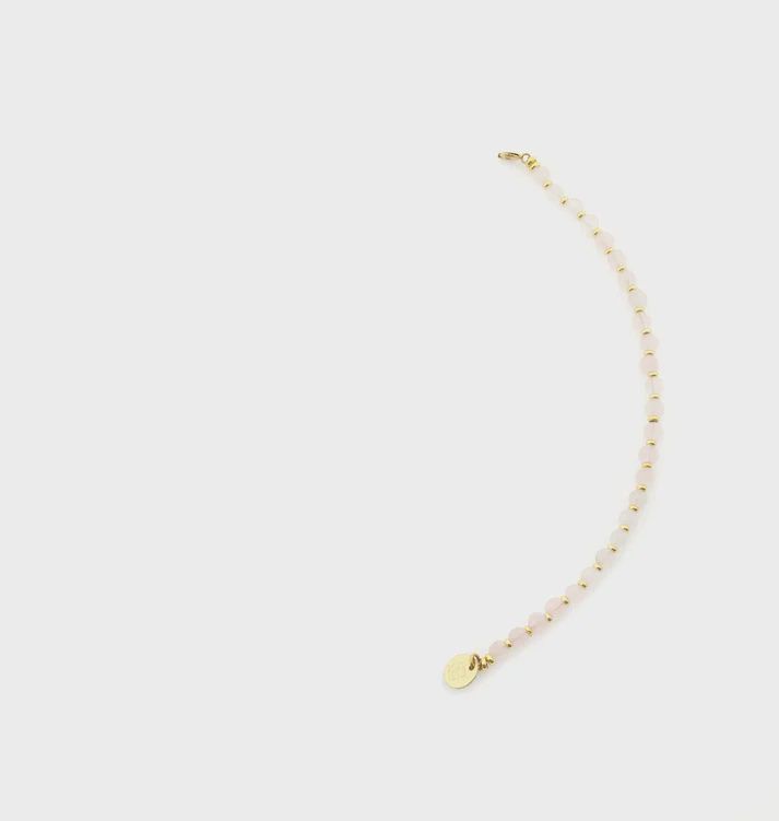 Tussenstuk ketting rozenkwarts