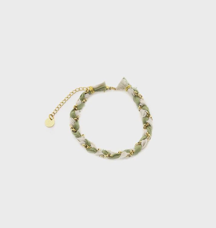 Armband braid - olijf