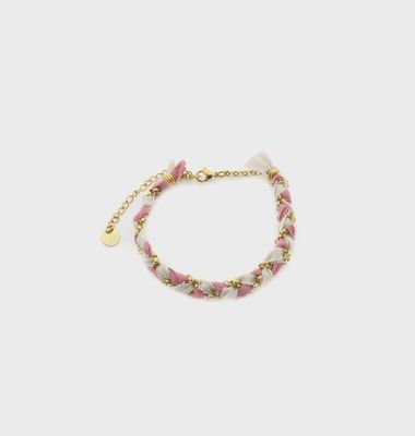Armband braid - oud roze