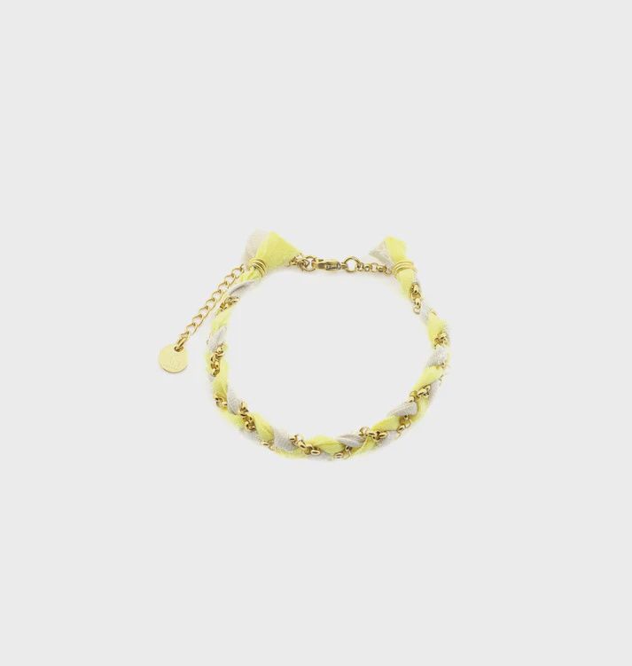 Armband braid - geel