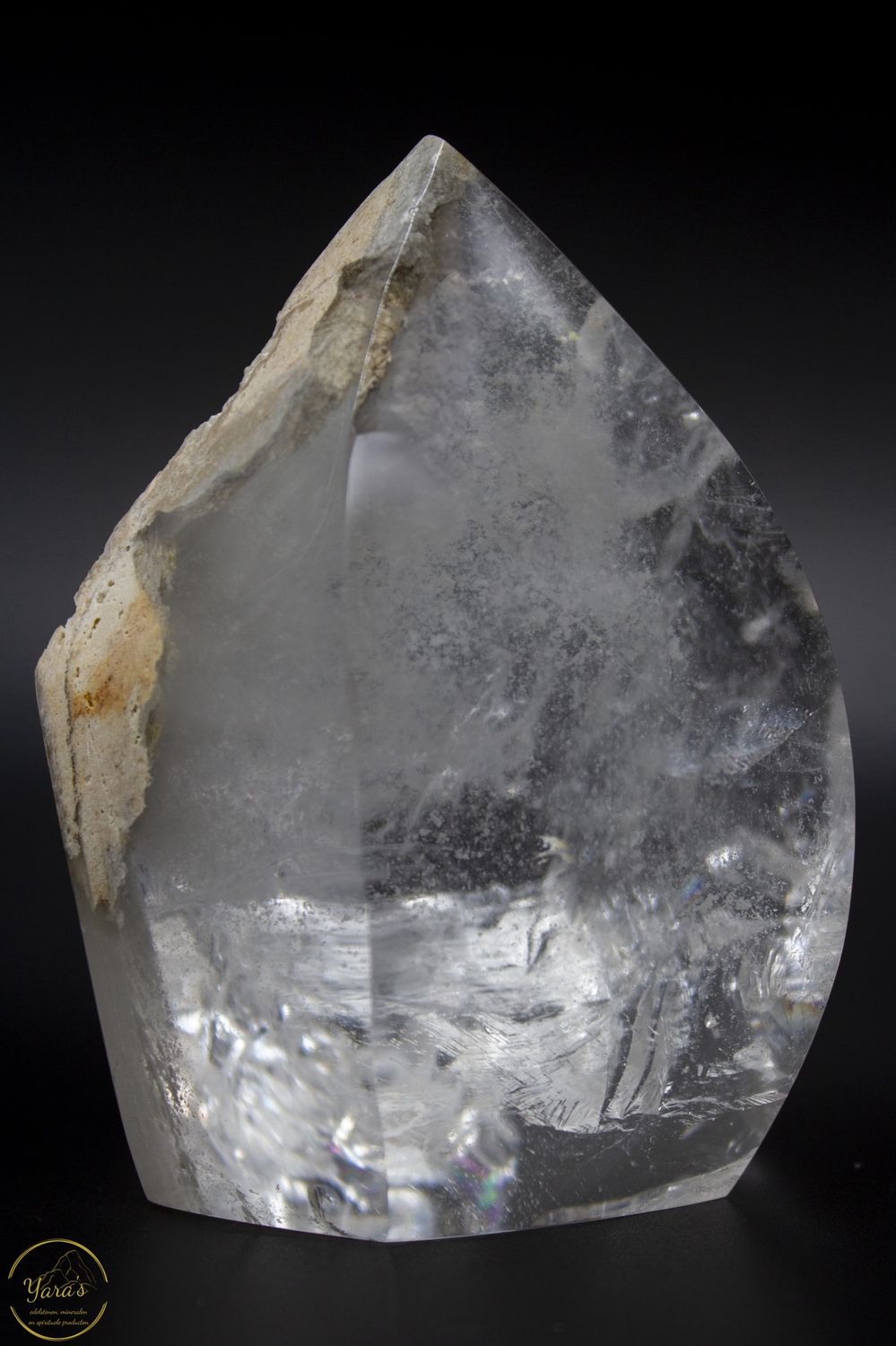 Bergkristal met Lodoliet punt - 336 gram