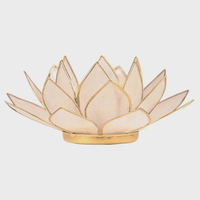Lotus Sfeerlicht naturel goudrand