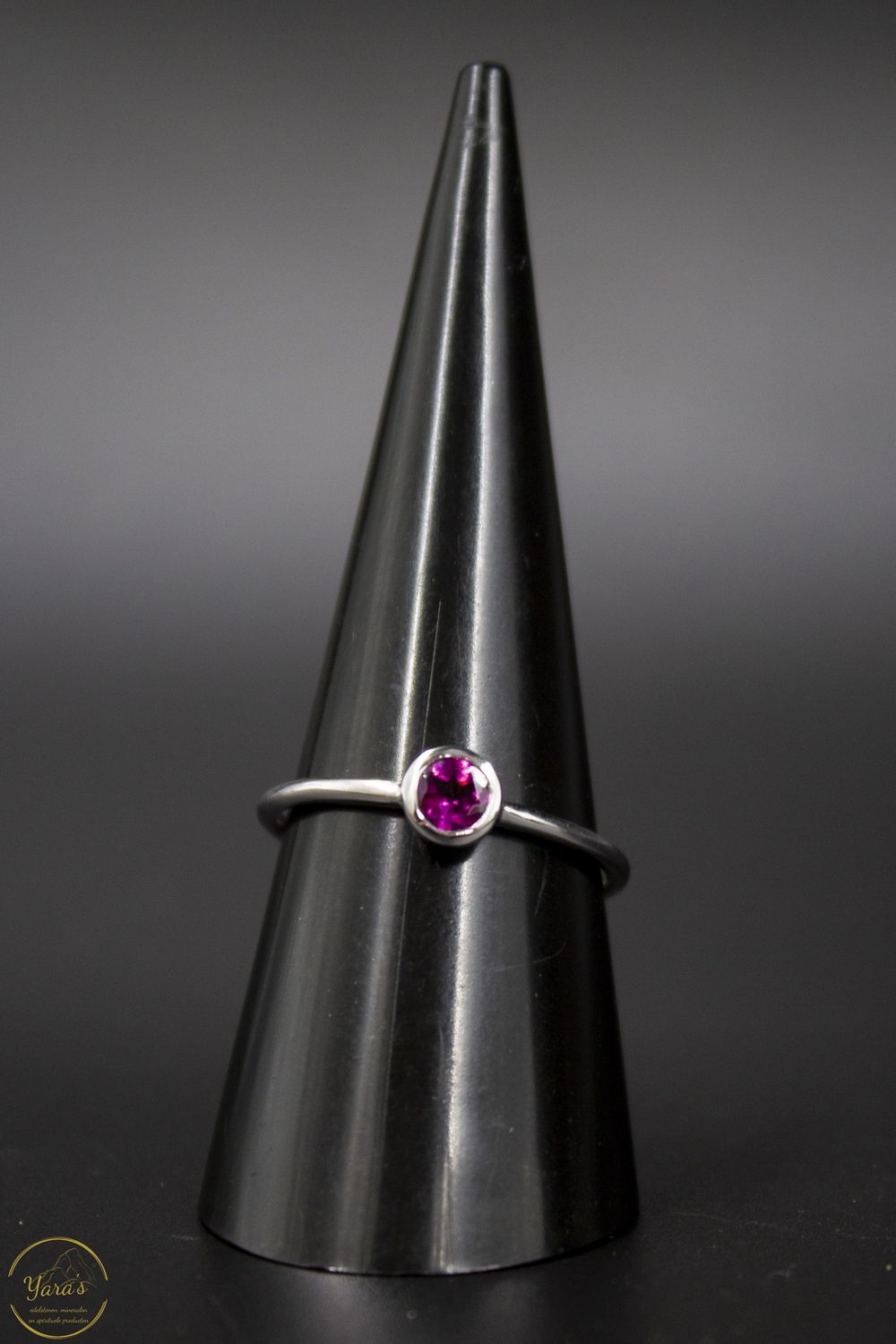 Rhodoniet Ring Zilver/Rhodium  maat 18