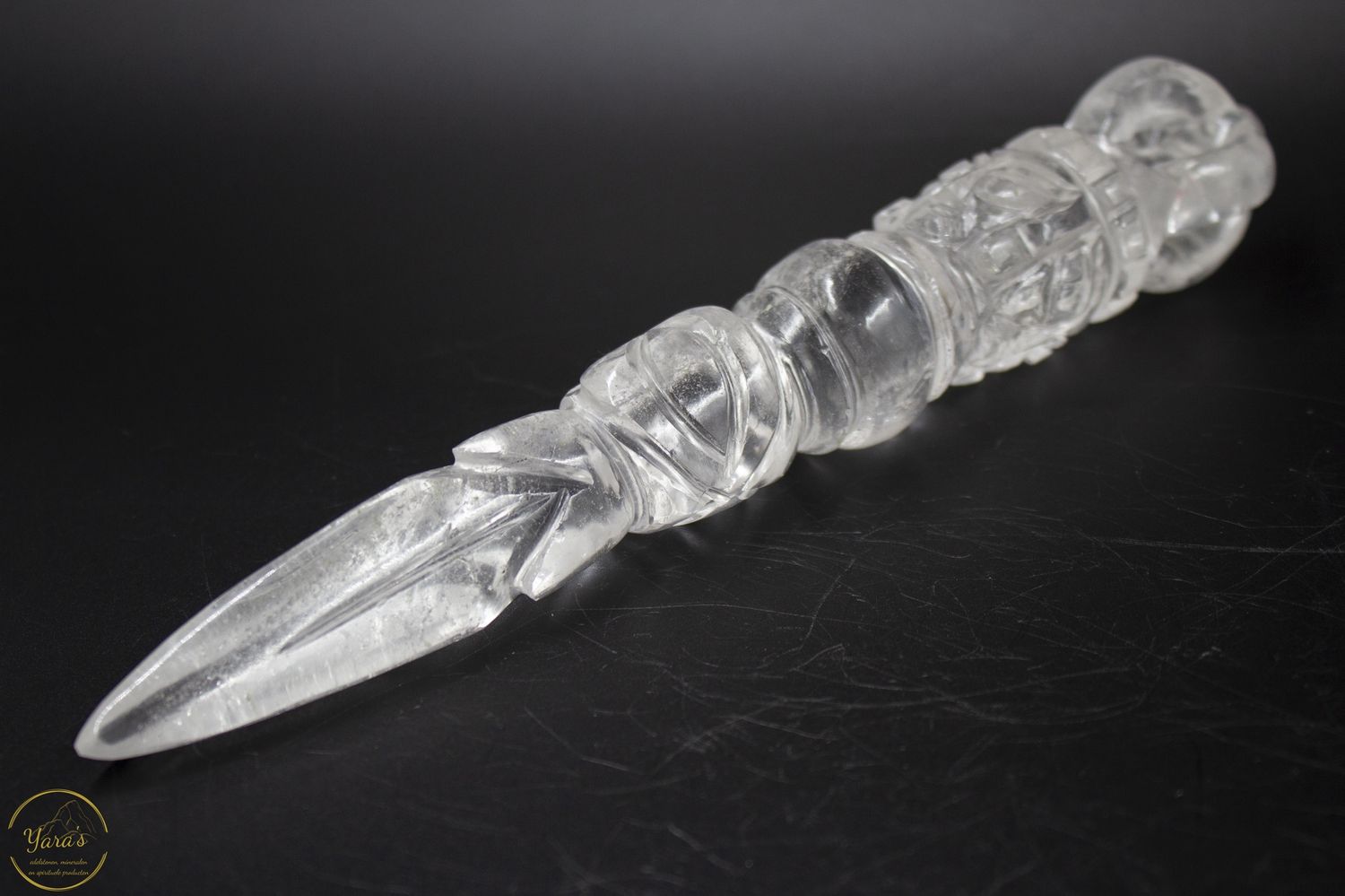 Dorje Vajra in bergkristal 19 cm