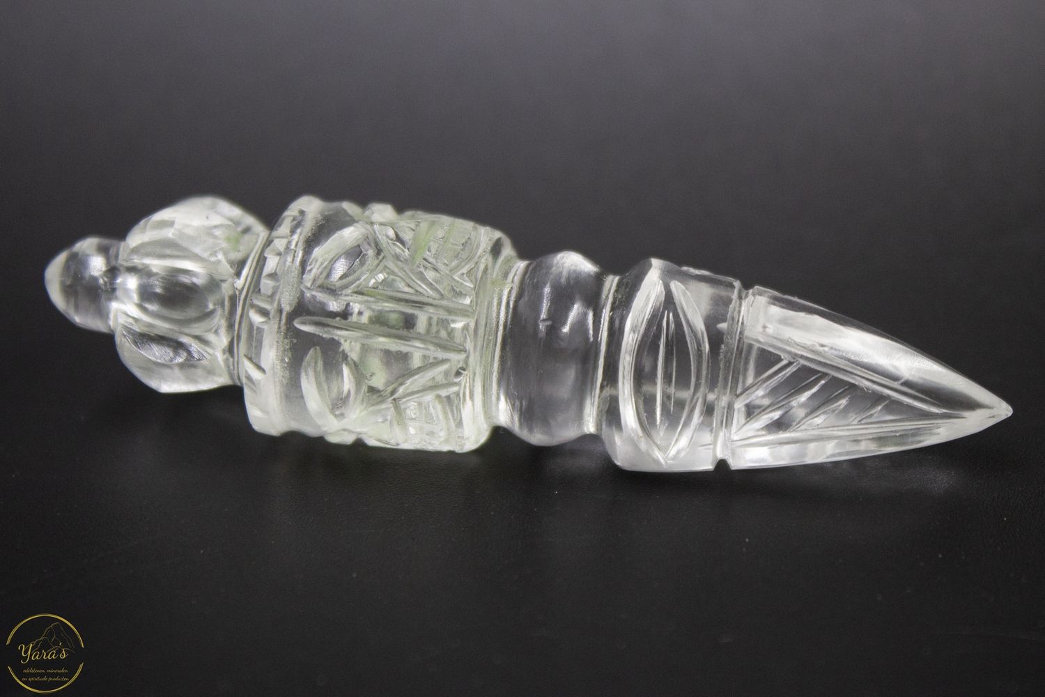 Dorje Vajra in bergkristal 6,5 cm
