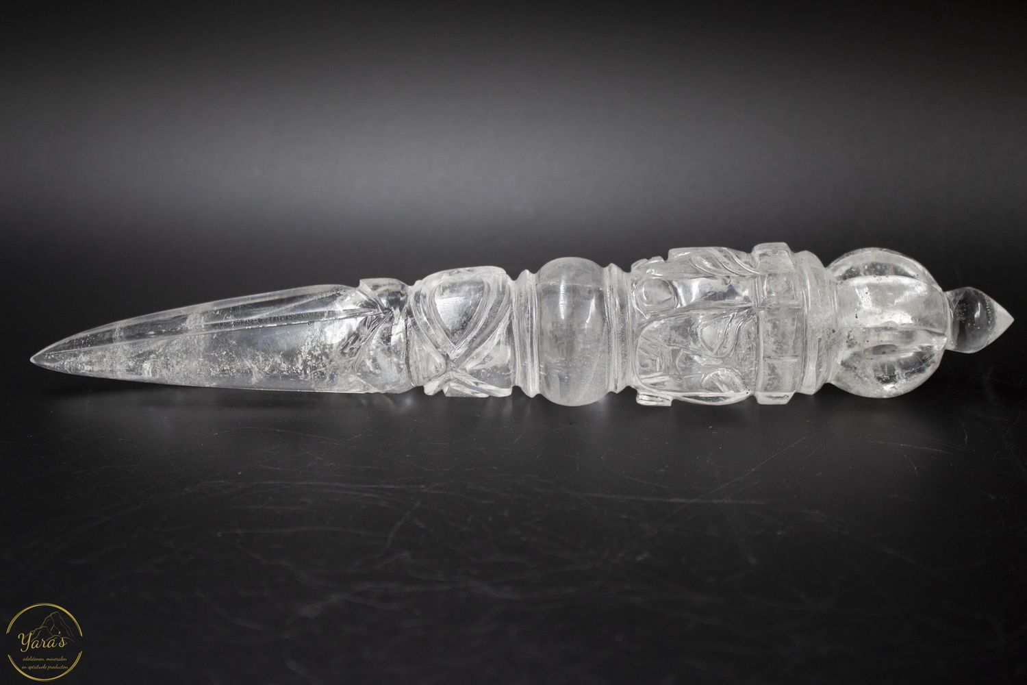 Dorje Vajra in bergkristal 22cm