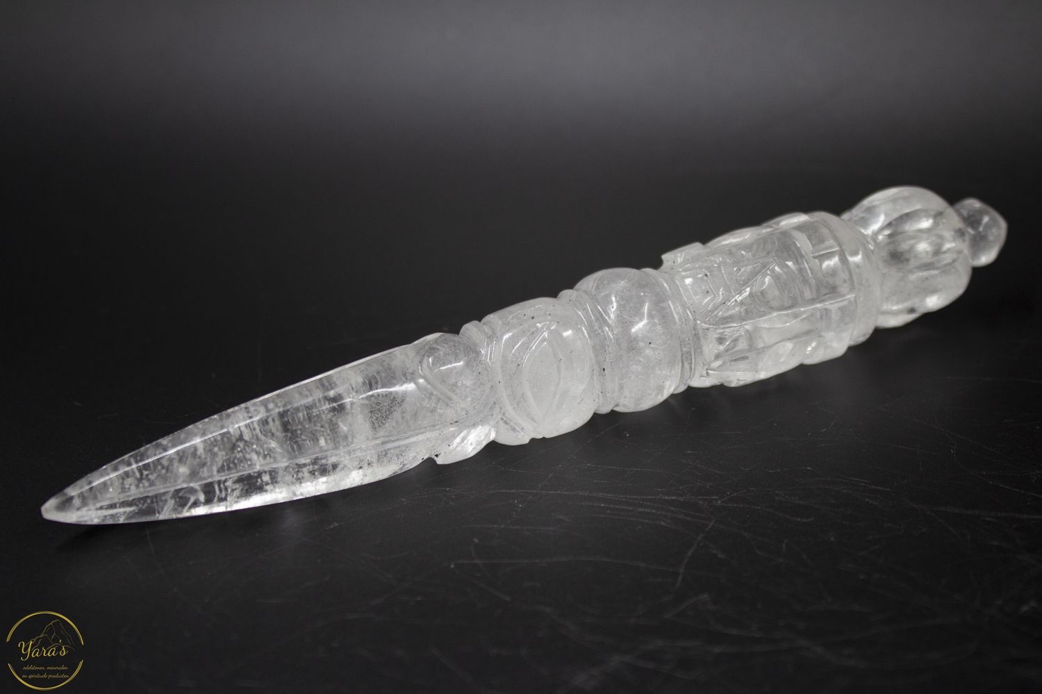 Dorje Vajra in bergkristal 17 cm