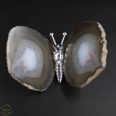 Agaat vlinder zilver - 71 gram