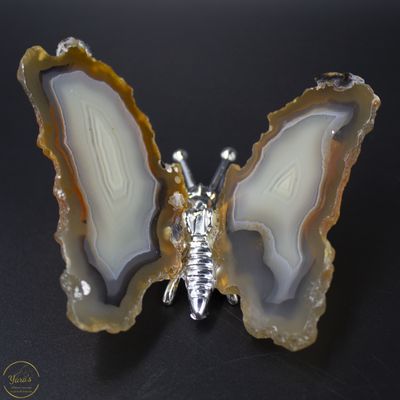 Agaat vlinder zilver - 54 gram