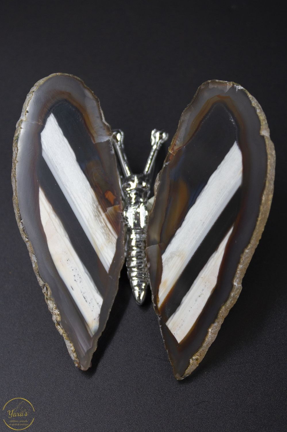 Agaat vlinder zilver - 68. gram