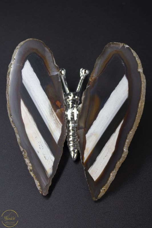 Agaat vlinder zilver - 68. gram