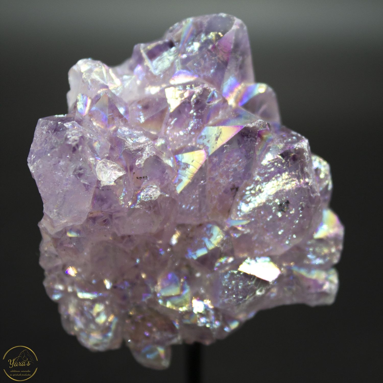 Angel aura op amethist op standaard - 11324