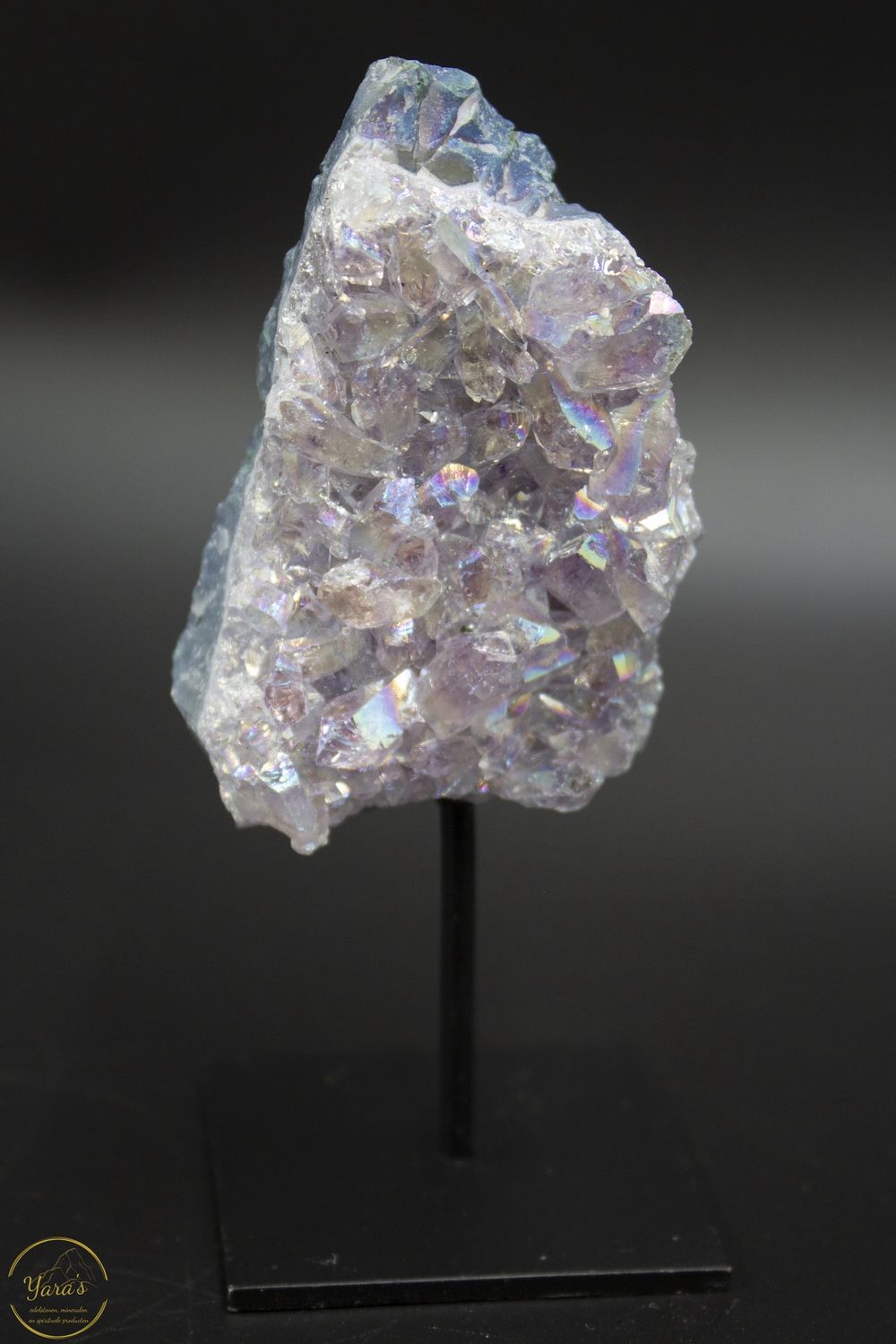 Angel aura op amethist op standaard - 11360