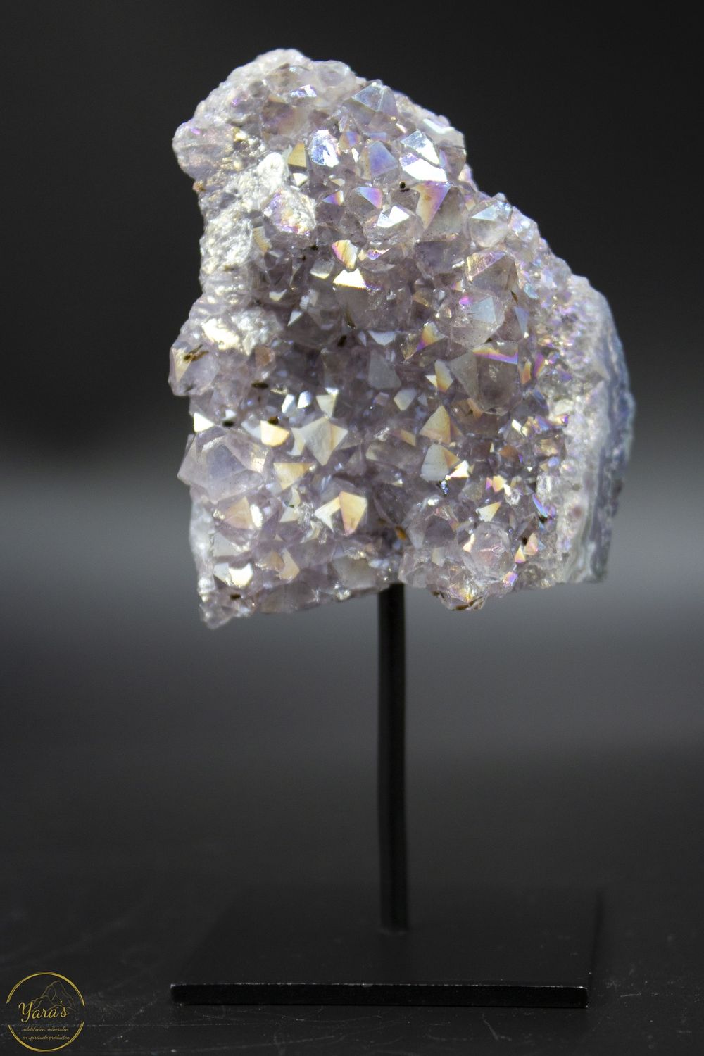 Angel aura op amethist op standaard - 11352