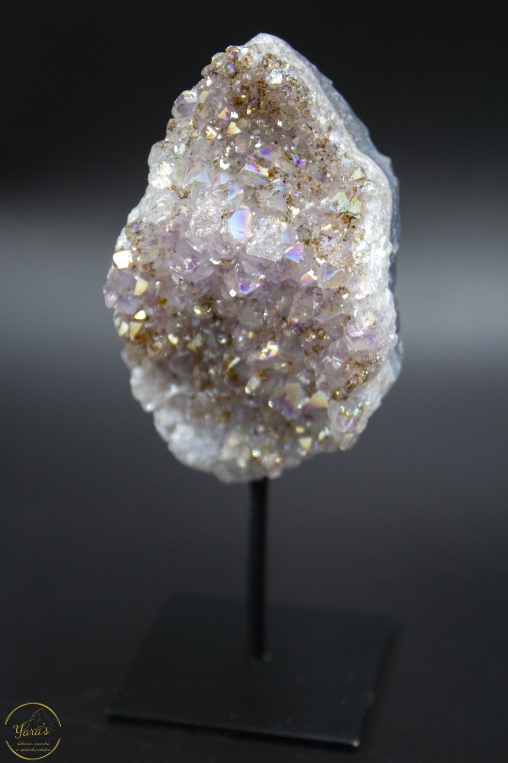 Angel aura op amethist op standaard - 11321