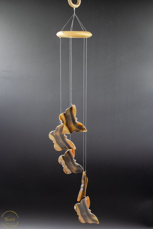 Agaat windhanger Vlinders - 153 gram