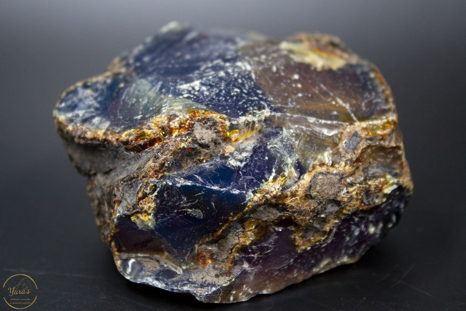 Blauwe Sumatra barnsteen ruw 102 gram