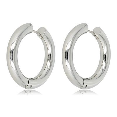 Grote zilveren oorring 30x5 mm