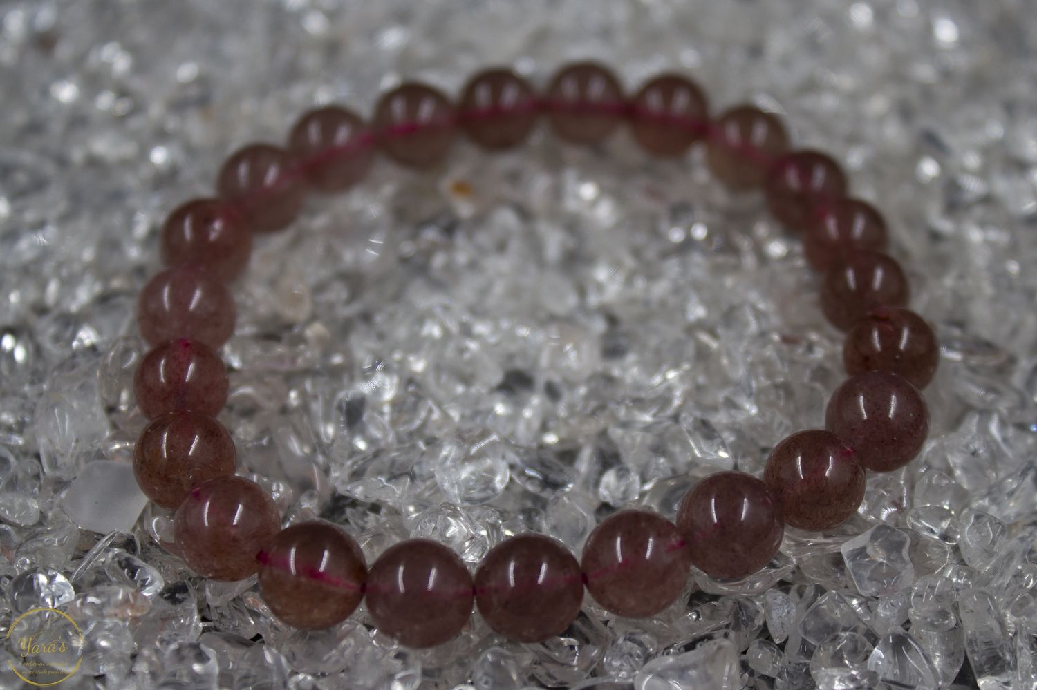 Aardbeienkwarts armband 8mm