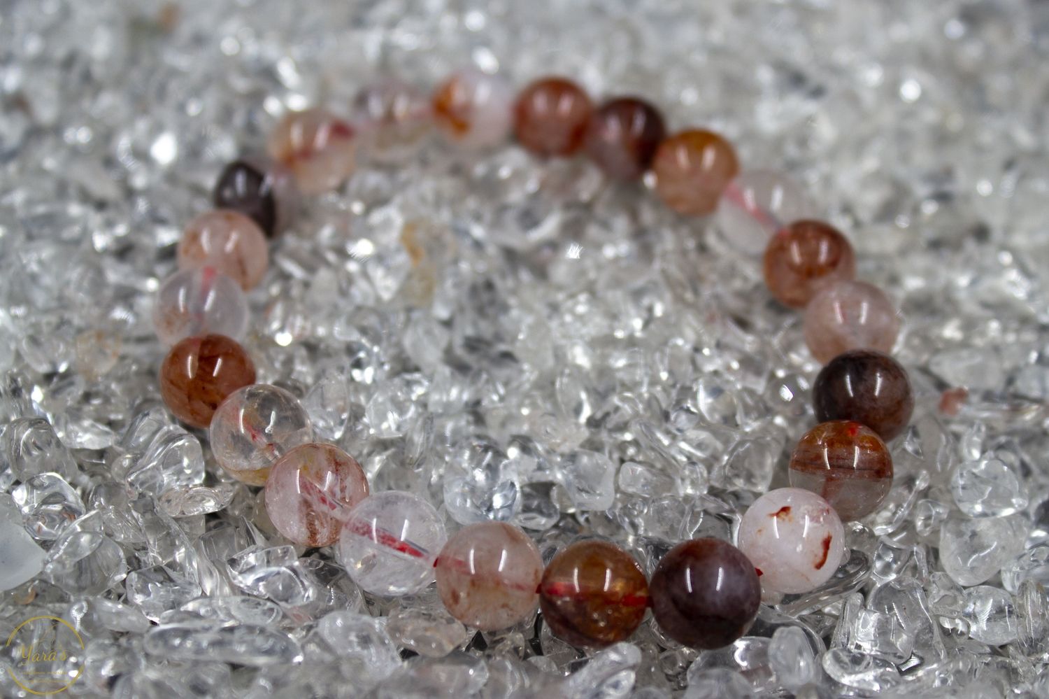 Hematoïde kwarts armband 8mm