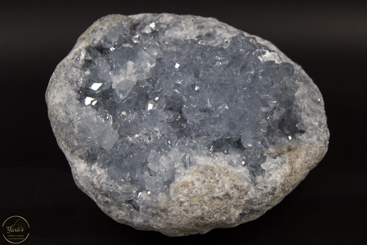Celestien cluster ruw 4.96kg AA+ kwaliteit uit Madagaskar