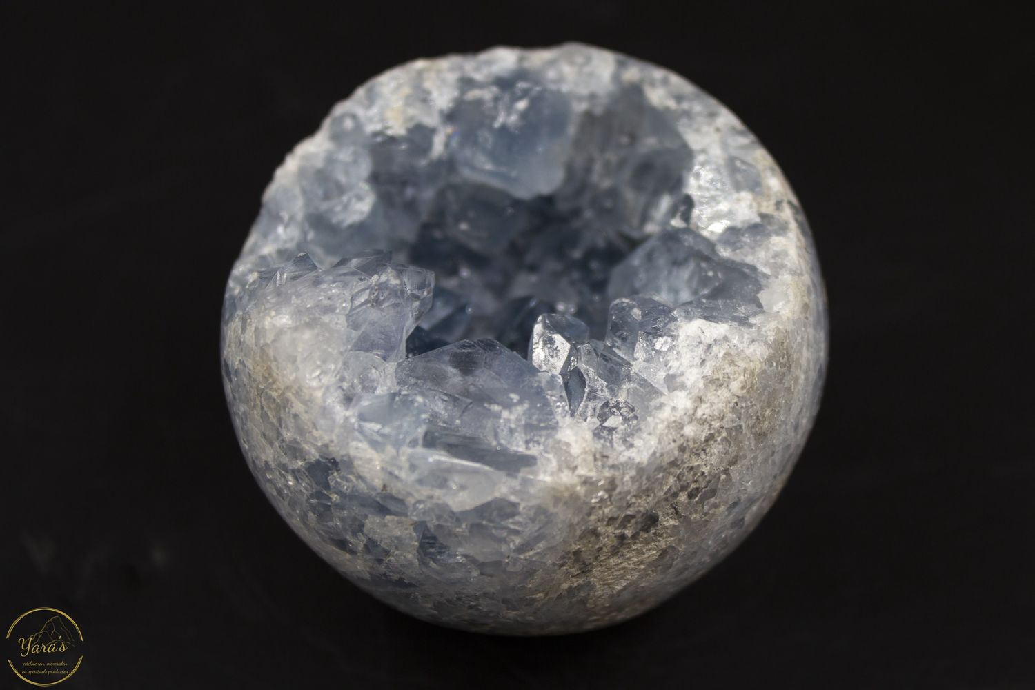 Celestien cluster bol/ruw 372 gram AA+ kwaliteit uit Madagaskar