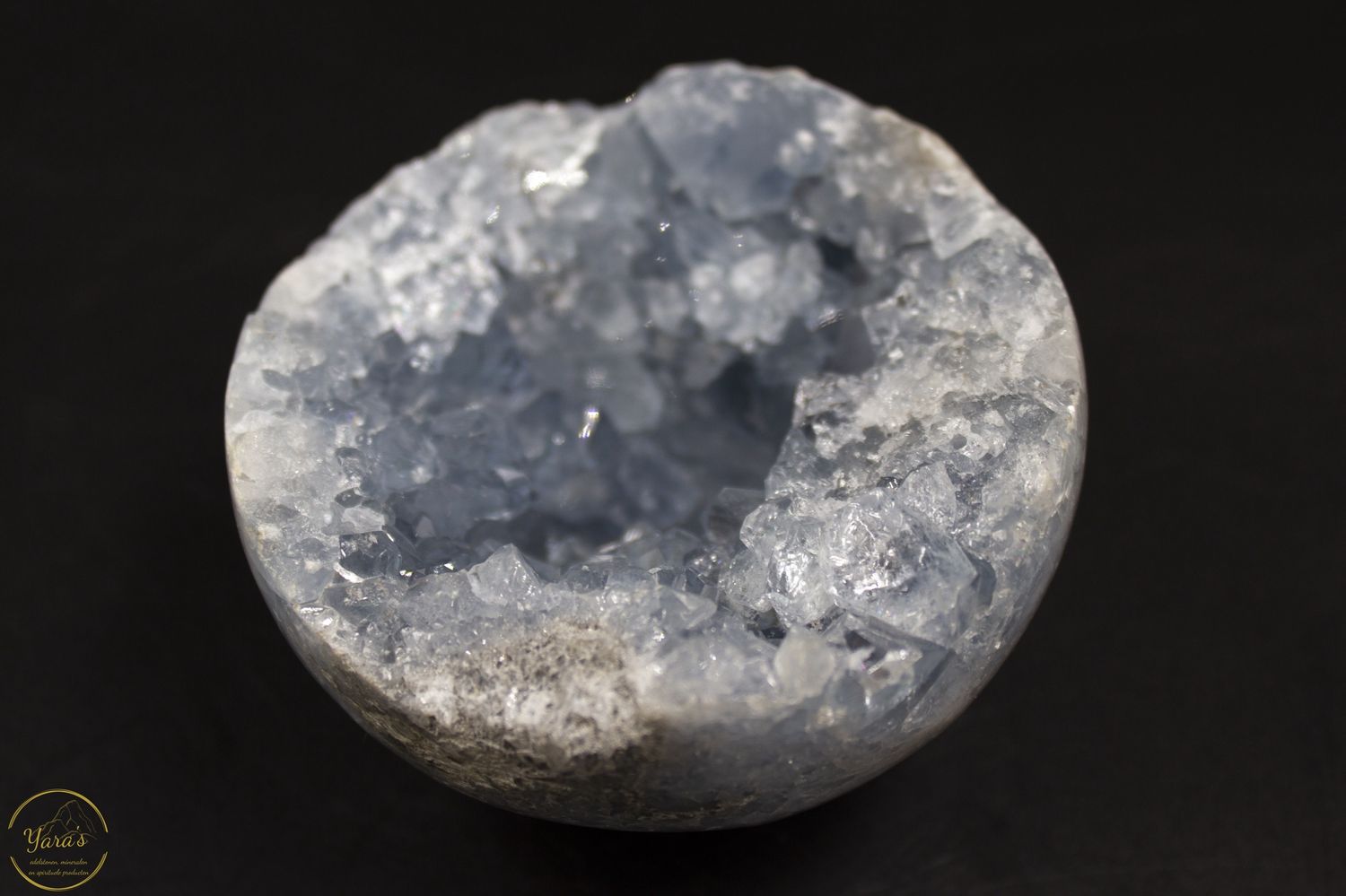 Celestien cluster bol/ruw 432 gram AA+ kwaliteit uit Madagaskar