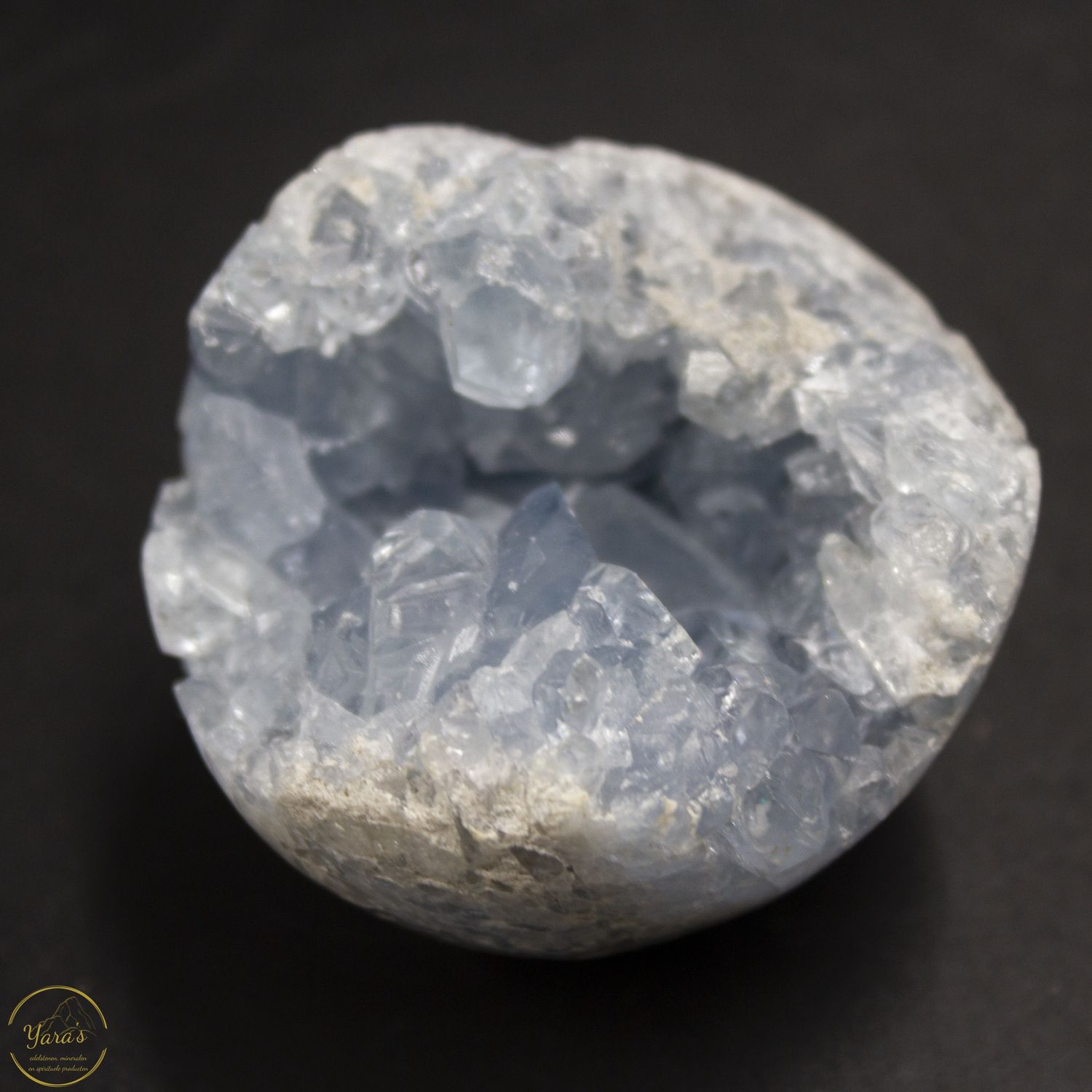 Celestien cluster bol/ruw 126 gram AA+ kwaliteit uit Madagaskar