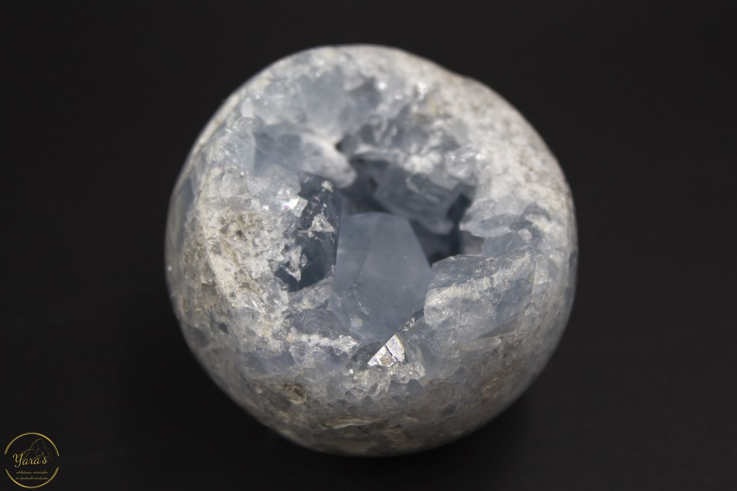 Celestien cluster bol/ruw 308 gram AA+ kwaliteit uit Madagaskar
