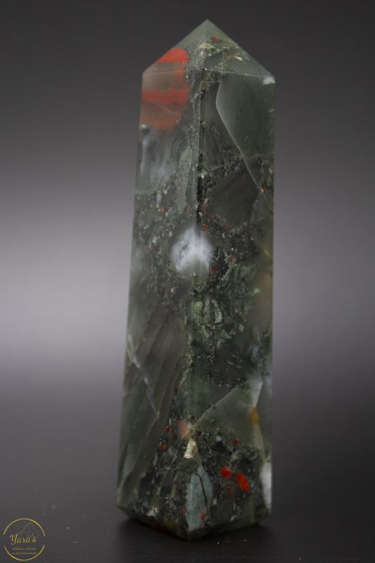 Heliotroop/bloedsteen toren 100 gram