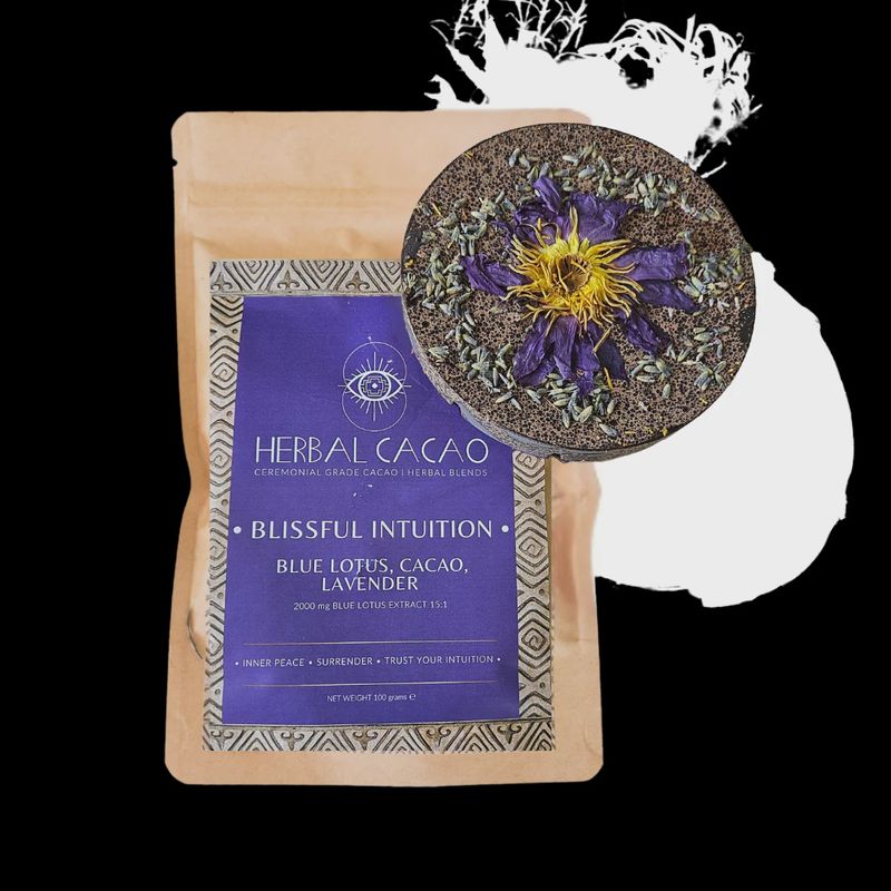 Herbal Cacao - Blissful Intuition (Blue Lotus &amp; Lavender)- 100 gram