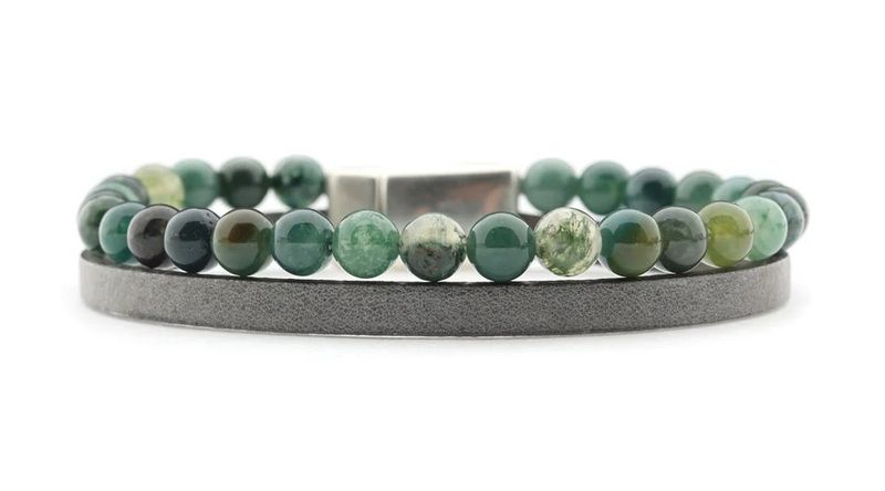 Qoss -DAVE‐mosagaat+grijs leer‐M