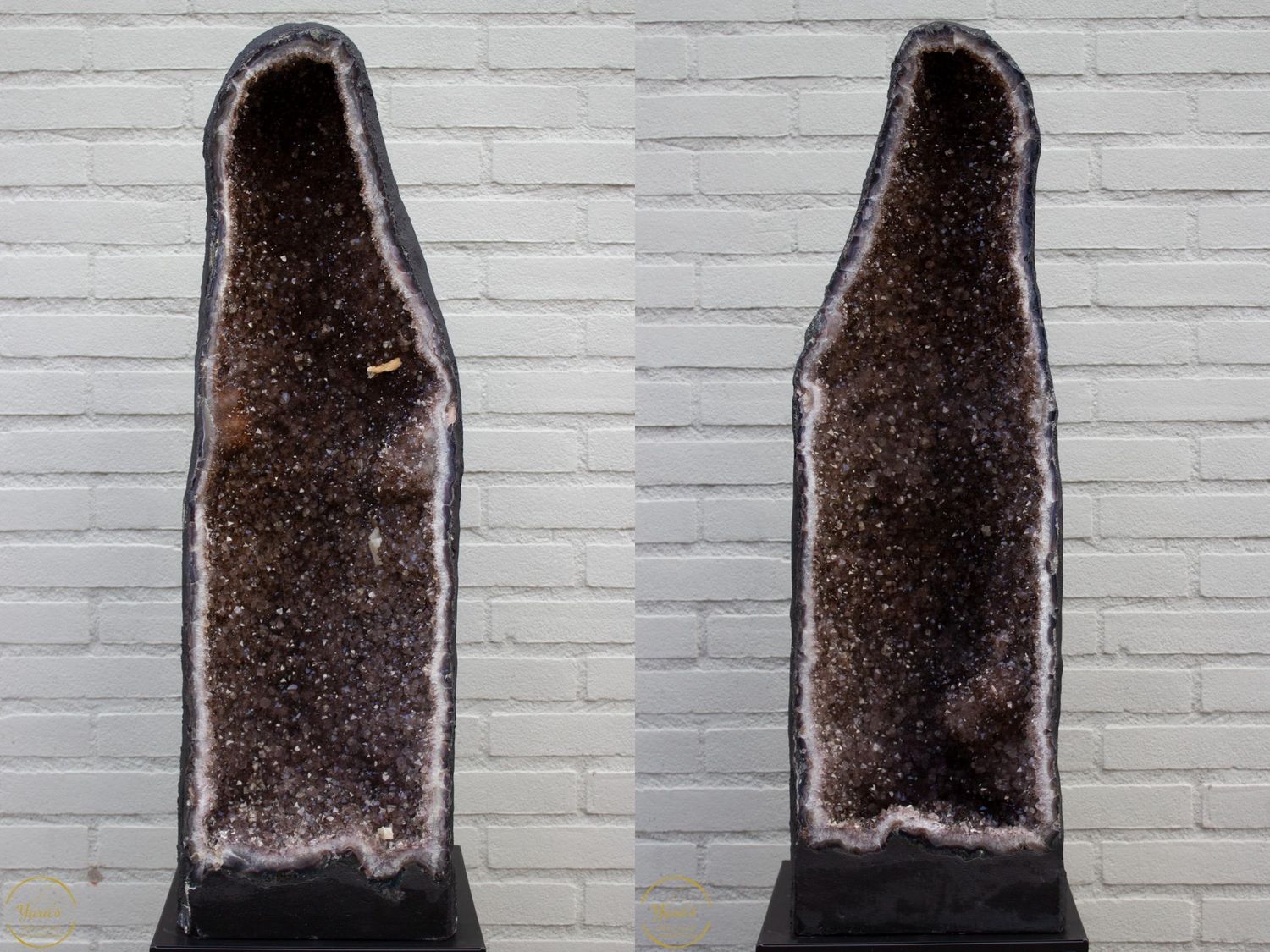 Amethist geode Brazilië paar 46.36 + 44,82 kg